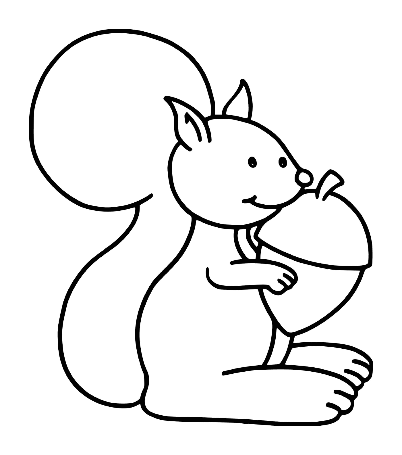   L'écureuil facile pour les enfants en maternelle 