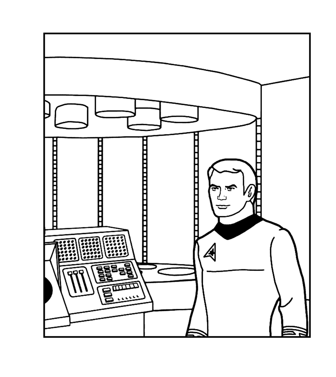   Kirk dans l'Enterprise de Star Trek 