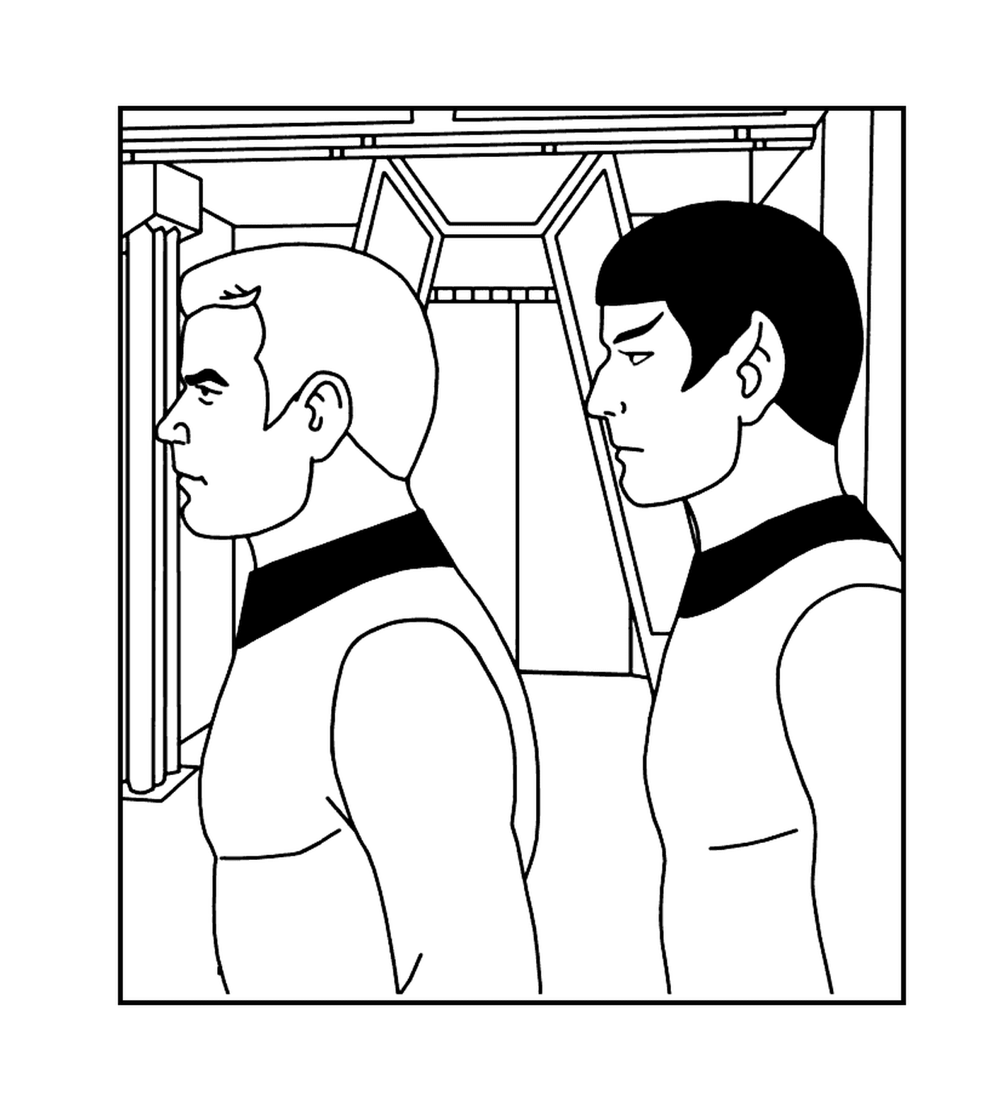   Spock et Kirk de Star Trek 