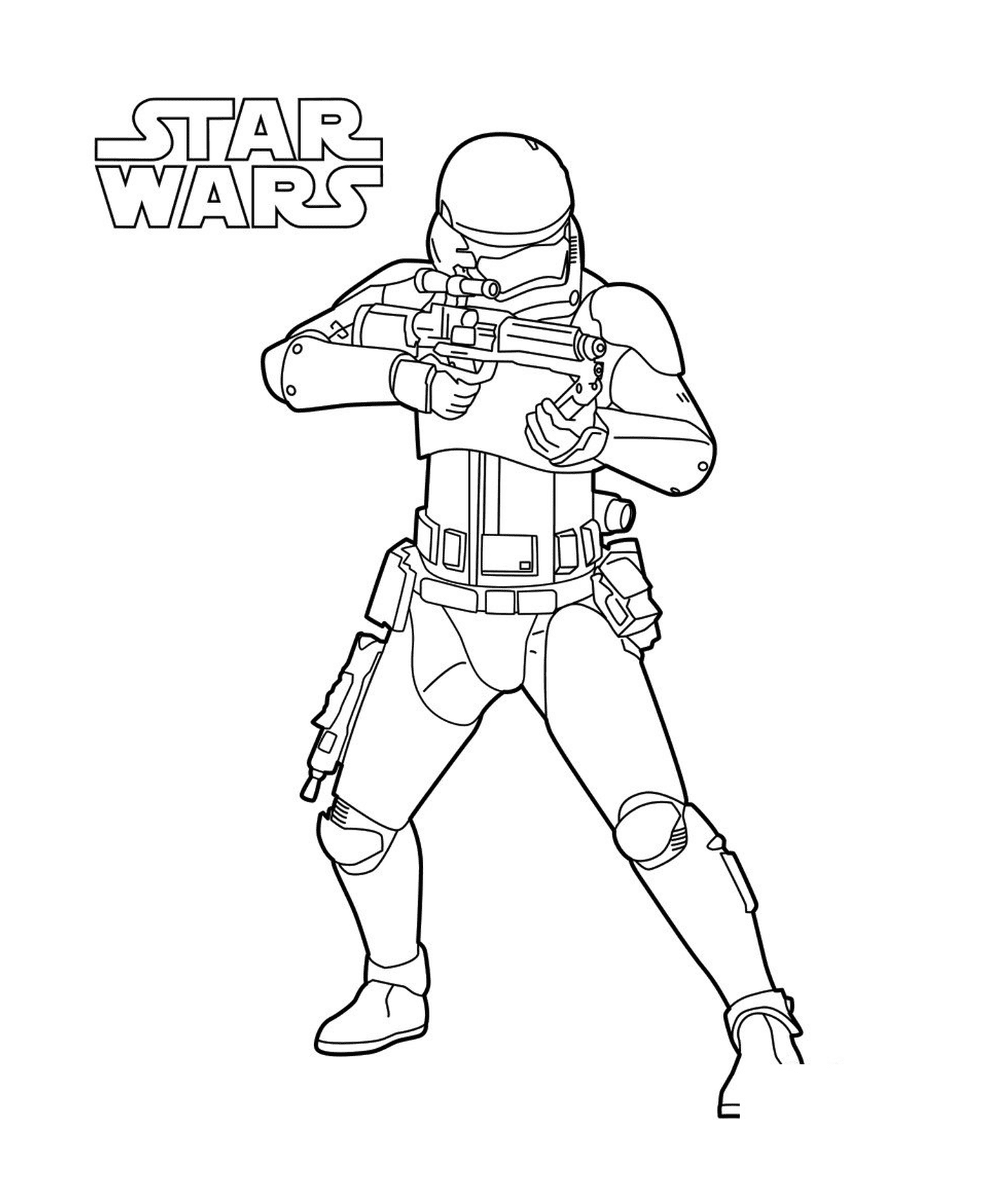   Stormtrooper avec un pistolet 