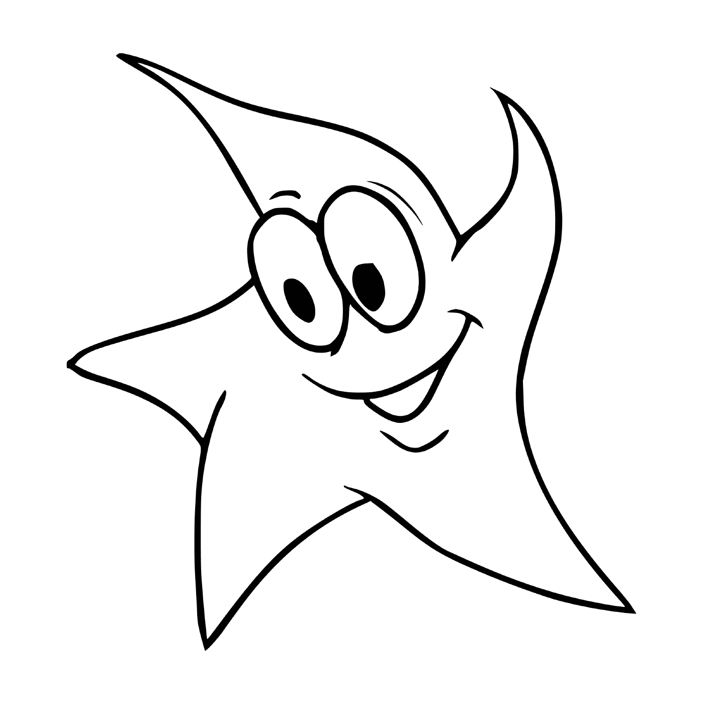   Une étoile de mer mignonne et souriante 