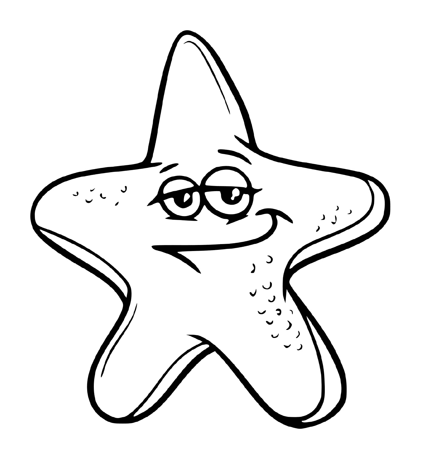   Une étoile de mer en forme d'étoile 