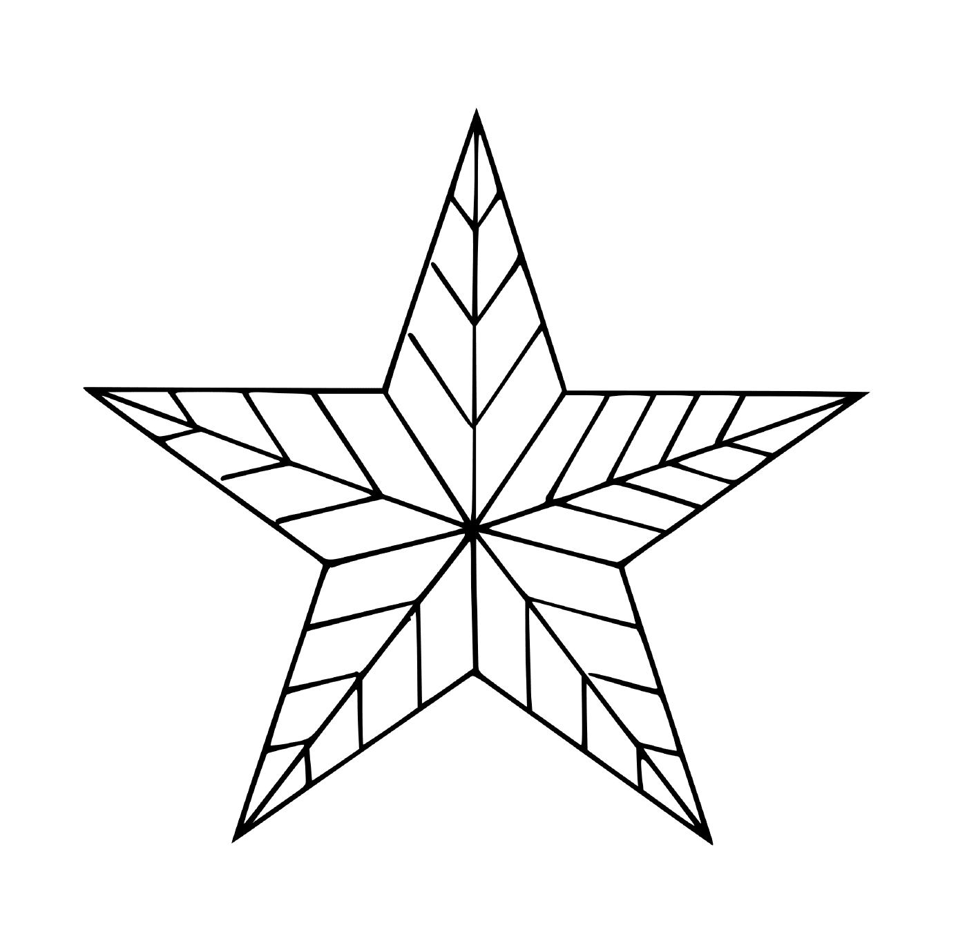   Un modèle d'étoile de Noël 
