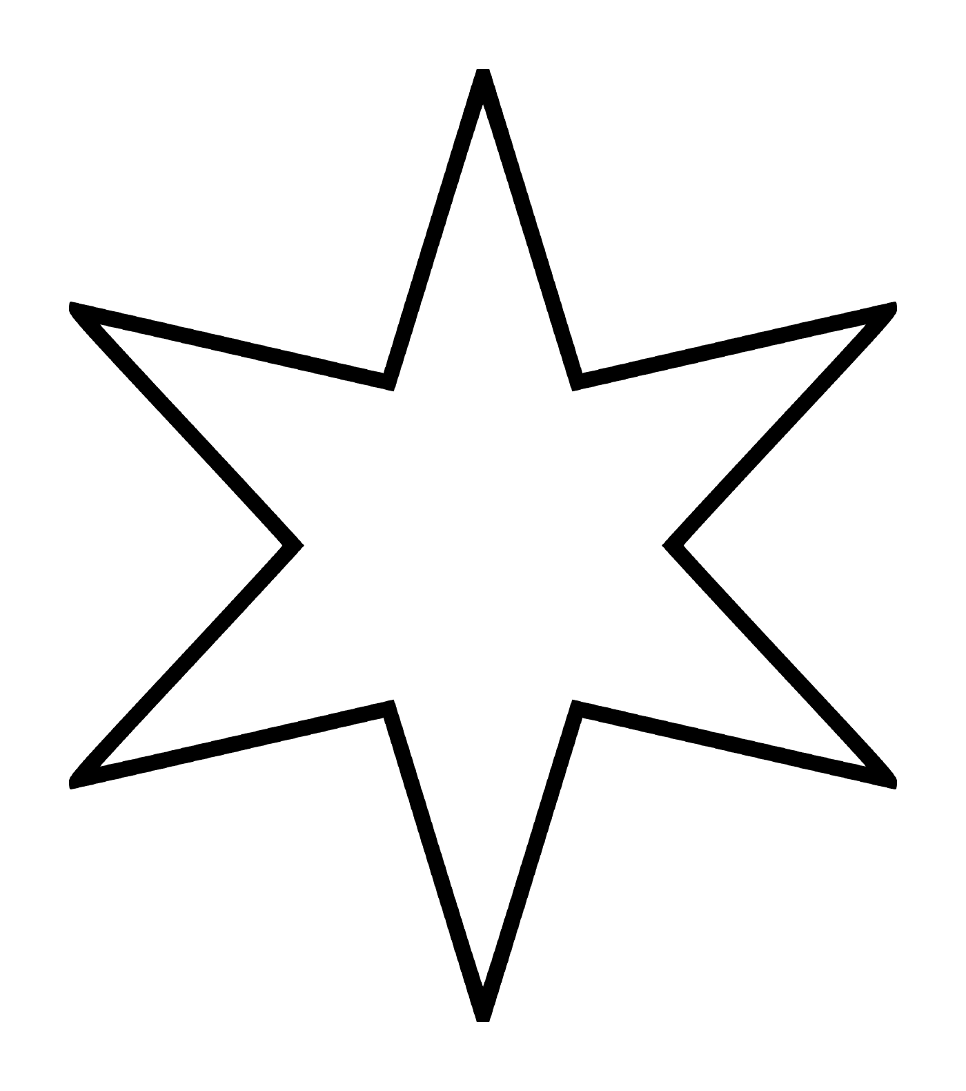   Une étoile à six branches ressemblant à une fleur 