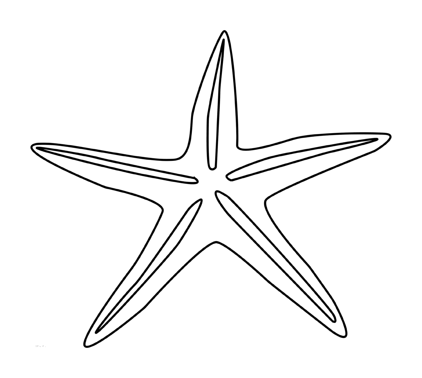   Une étoile de mer simple et facile à dessiner 