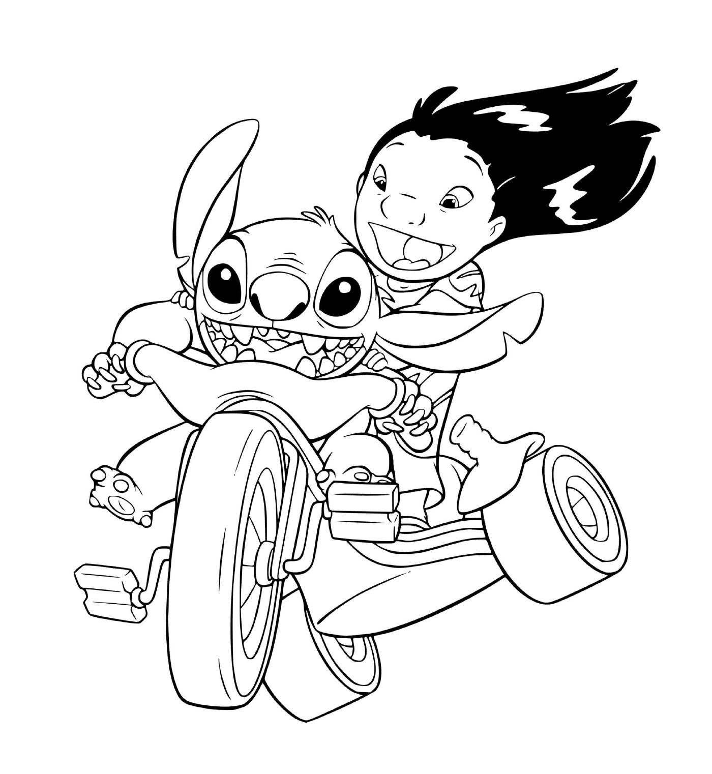   Stitch et Lilo aiment la vitesse 