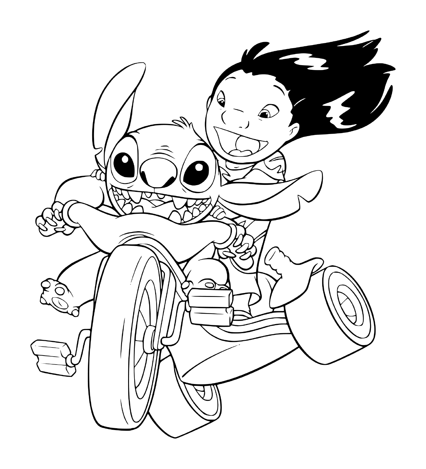   Lilo et Stitch en vélo 