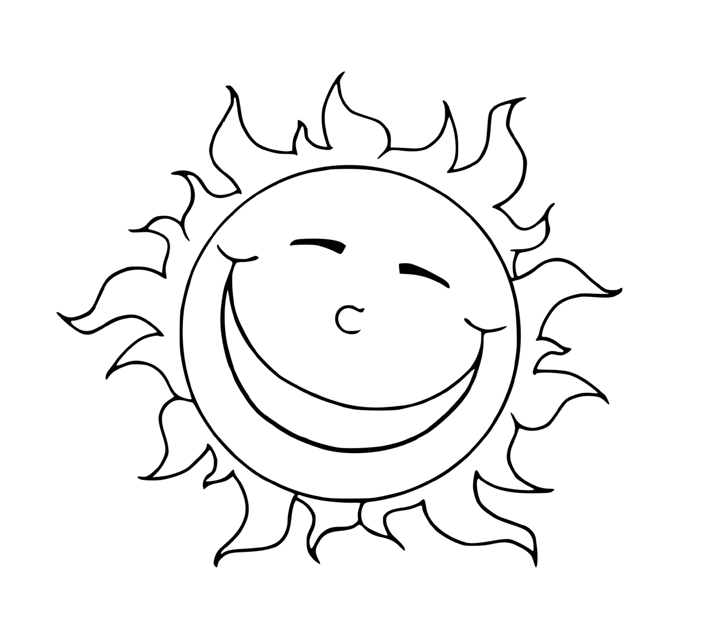   Soleil rayonnant souriant 