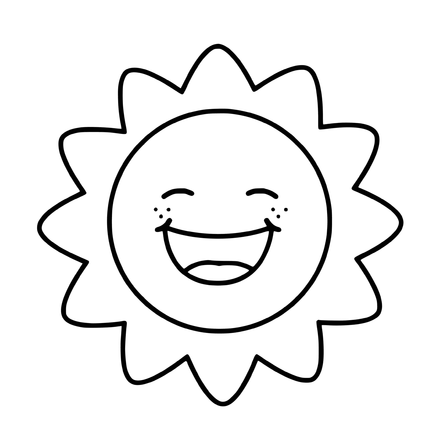   Soleil kawaii souriant 