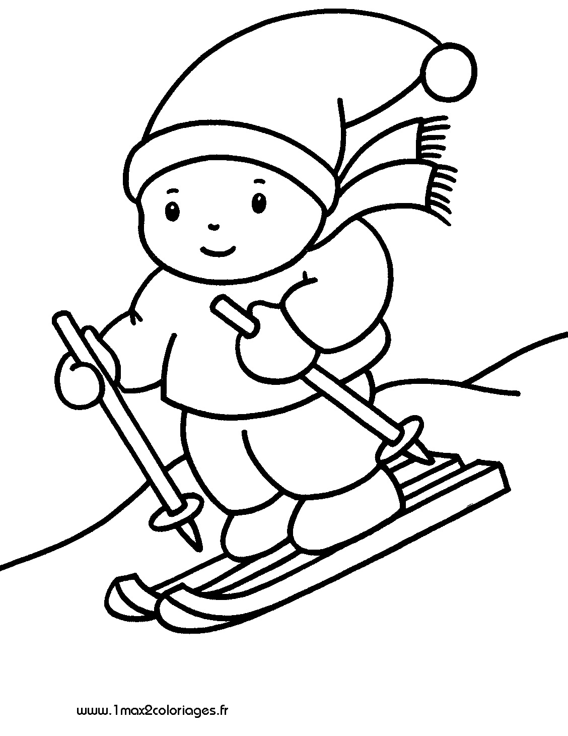   Enfant faisant du ski 