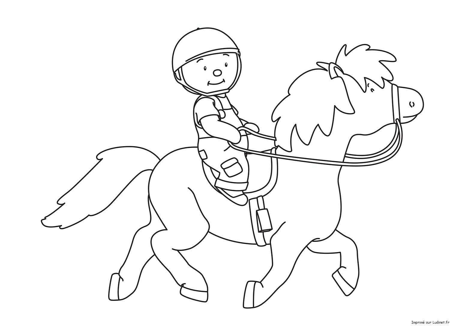   Homme montant un cheval avec un harnais 
