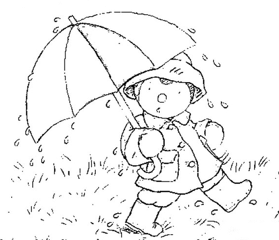   enfant marche pluie parapluie 