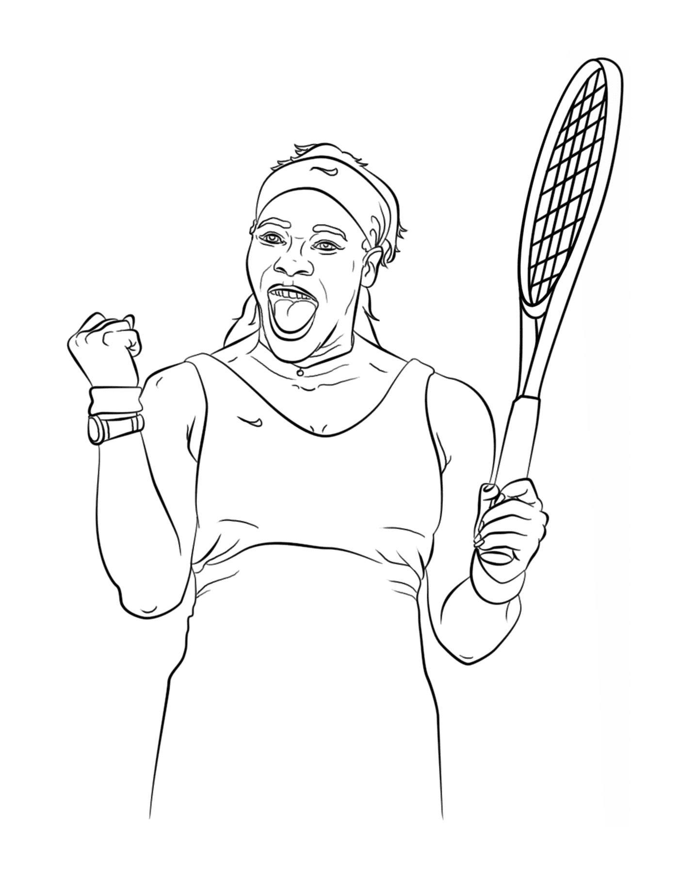   Serena Williams avec sa raquette 