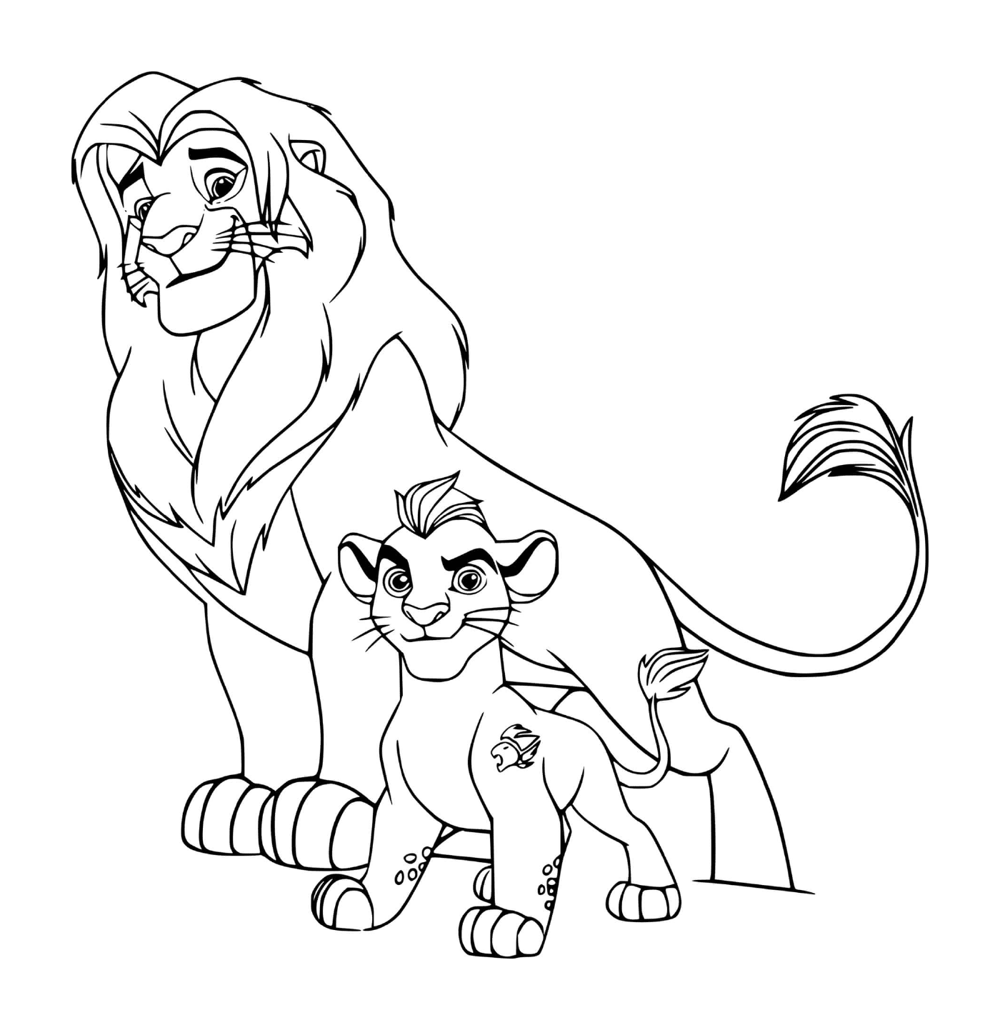   Simba et Kion, père et fils 