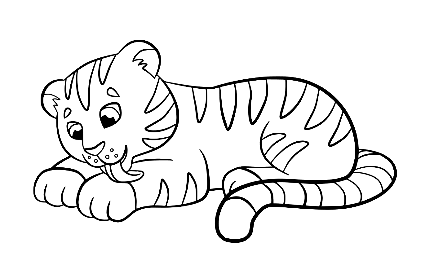   Un bébé tigre mignon et kawaii 
