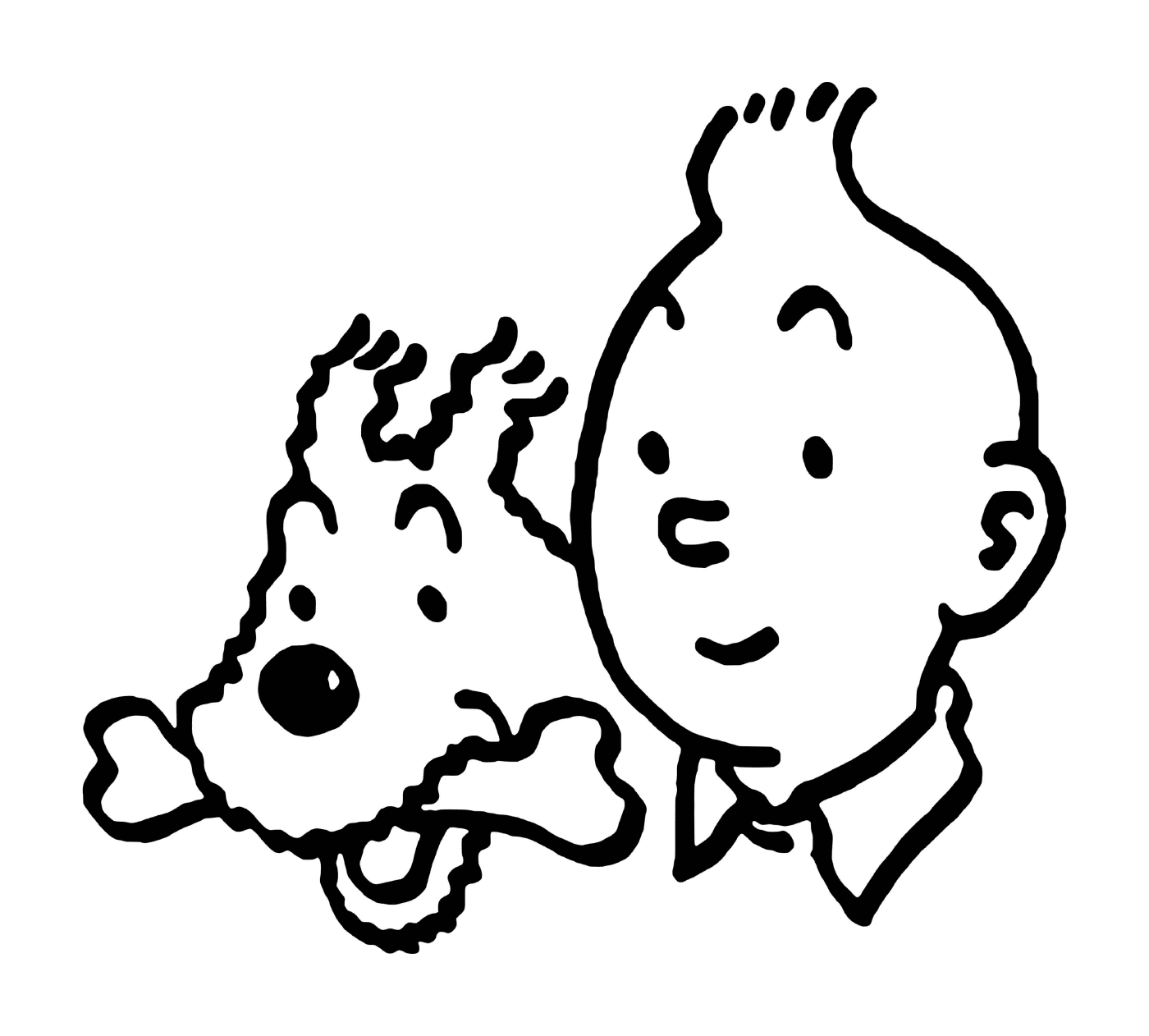   Tintin et Milou complices 