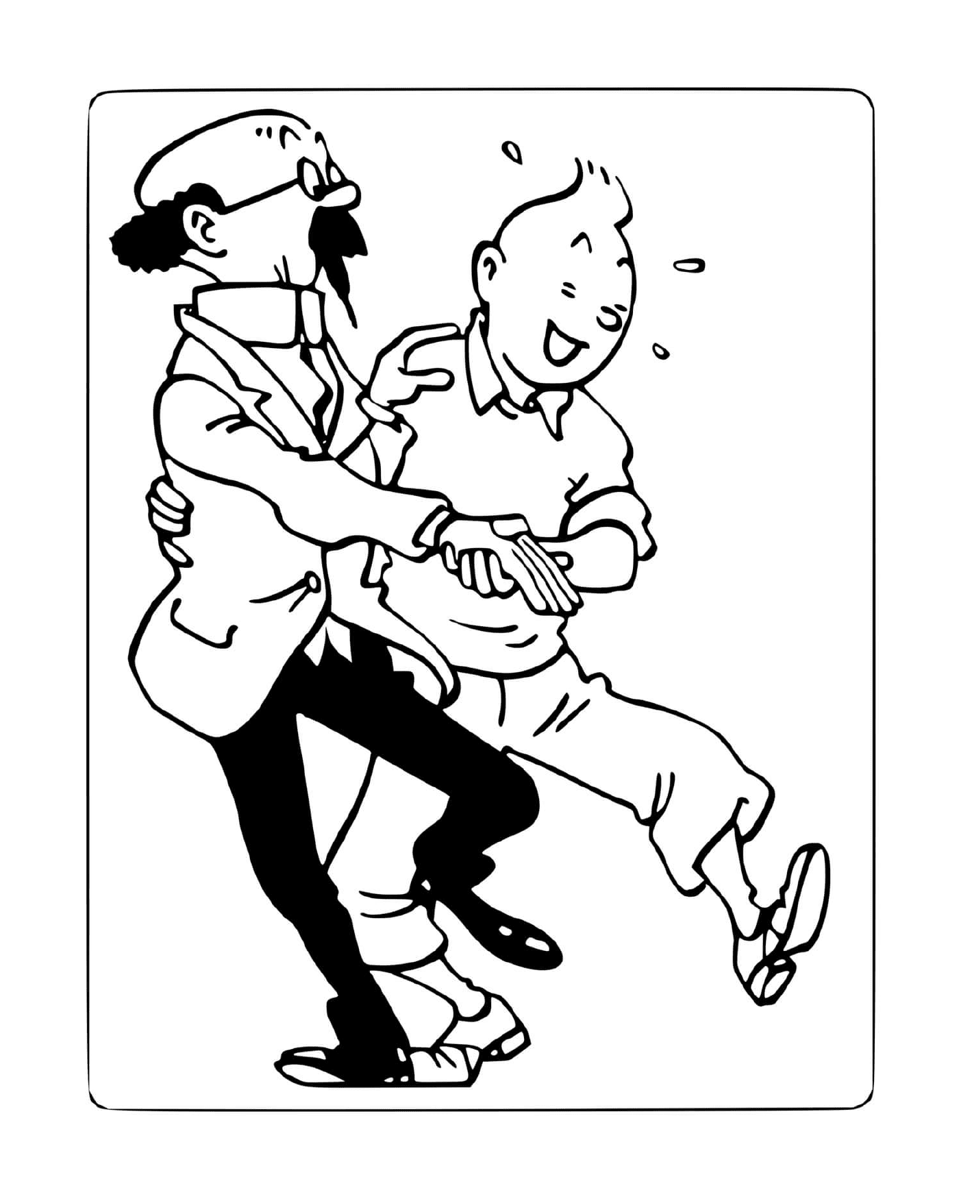   Tintin avec le Professeur Tournesol 