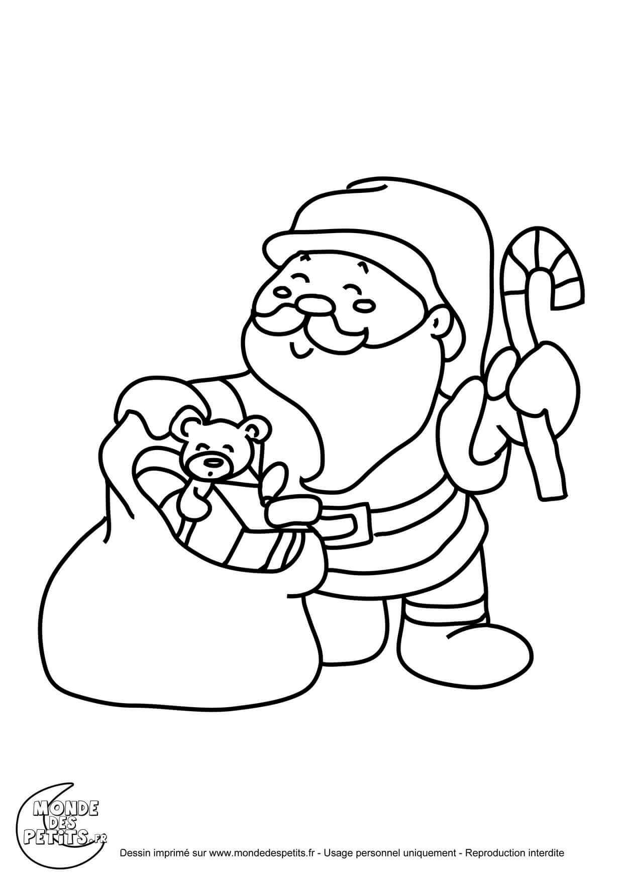   Père Noël avec un nounours 