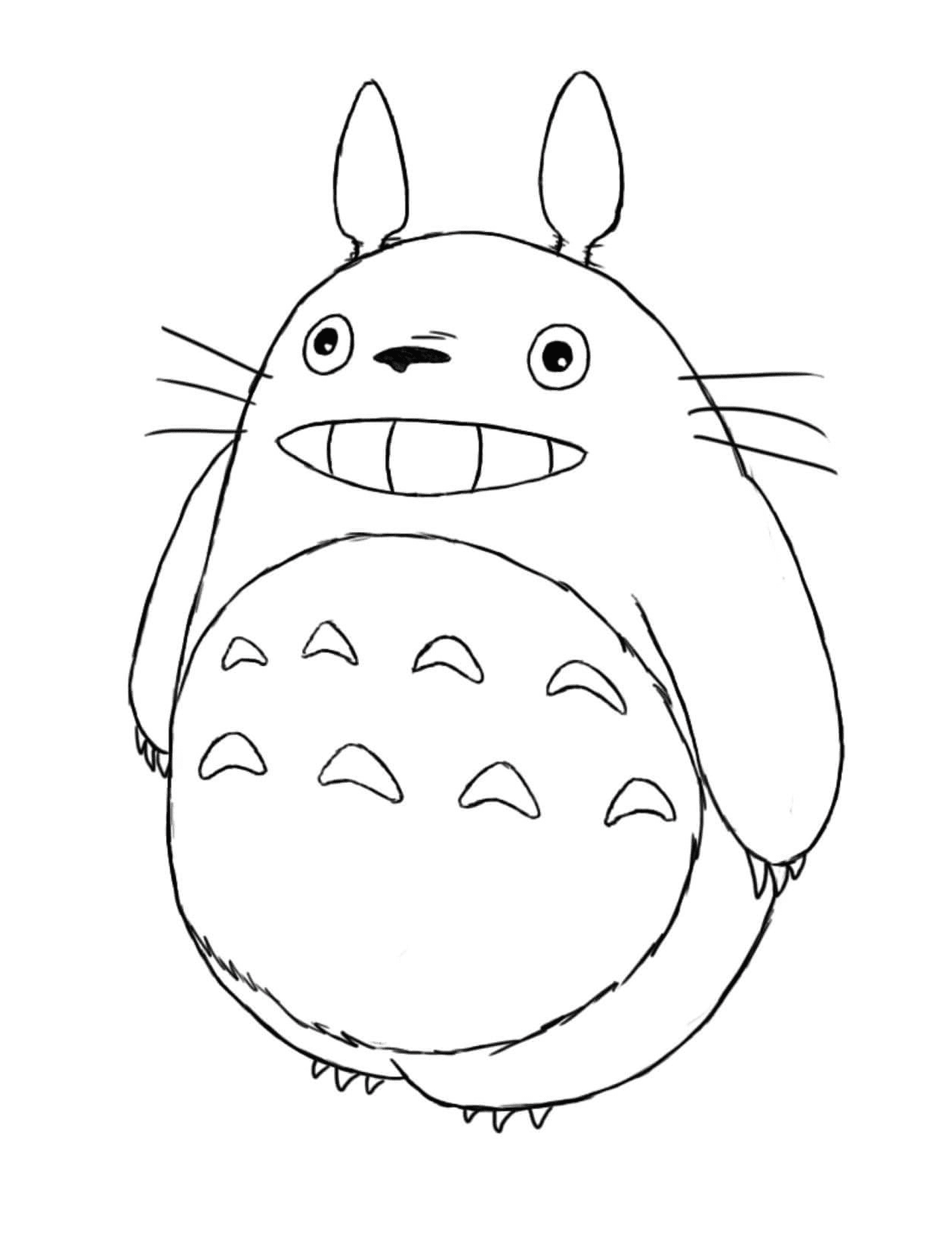   Totoro avec un large sourire 