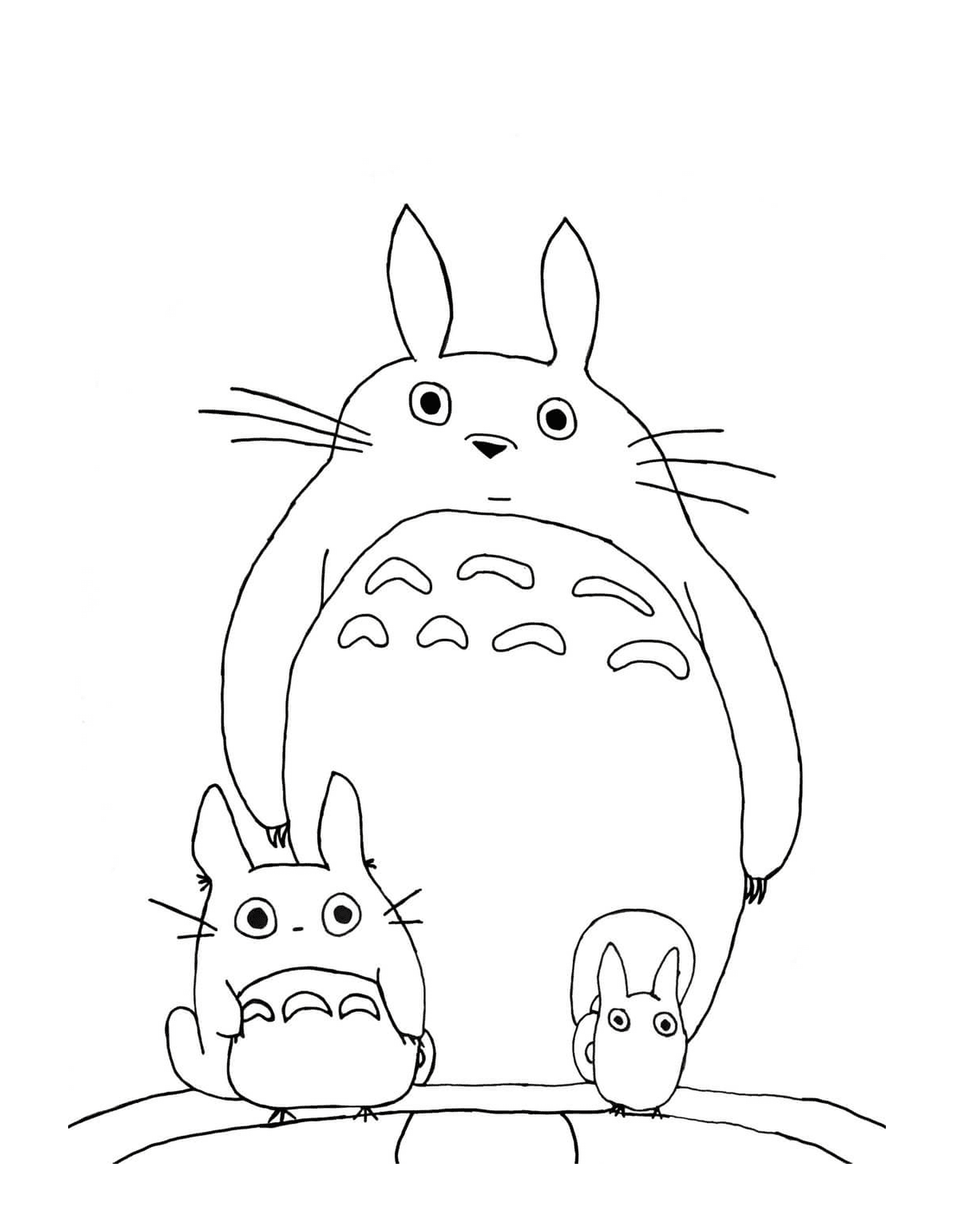   Totoro et un chien se tenant côte à côte 