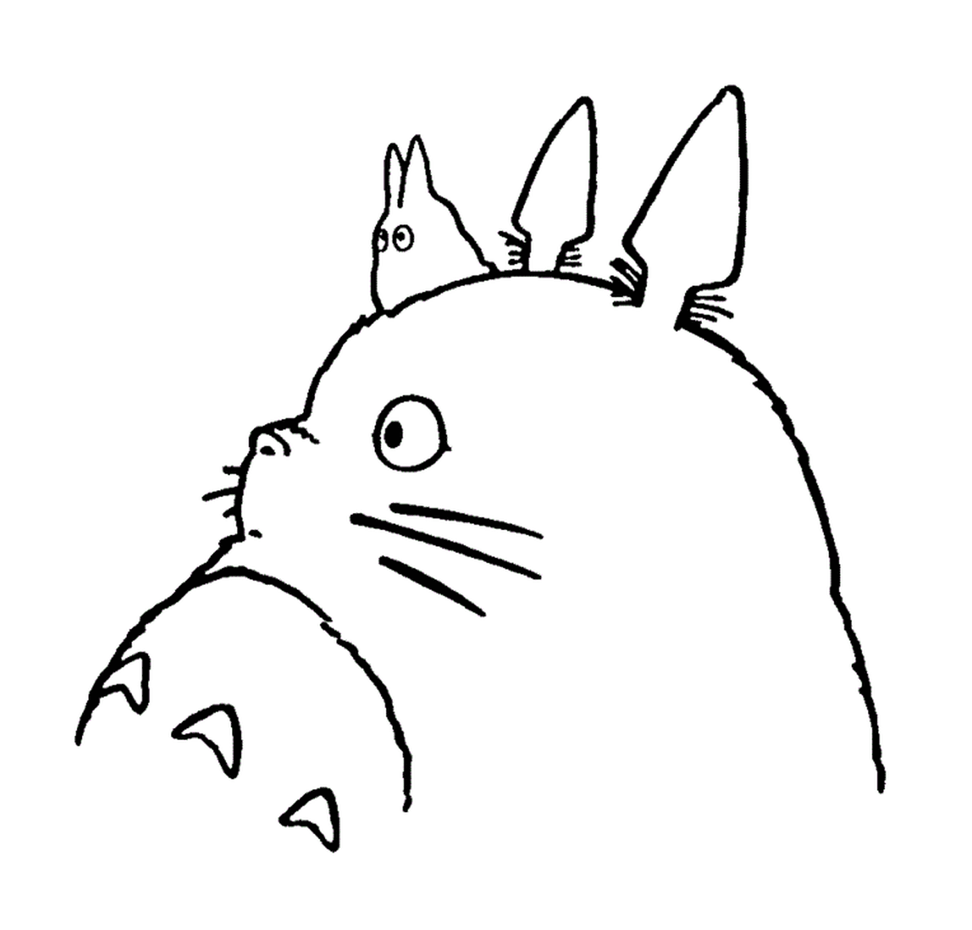   Totoro en noir et blanc 