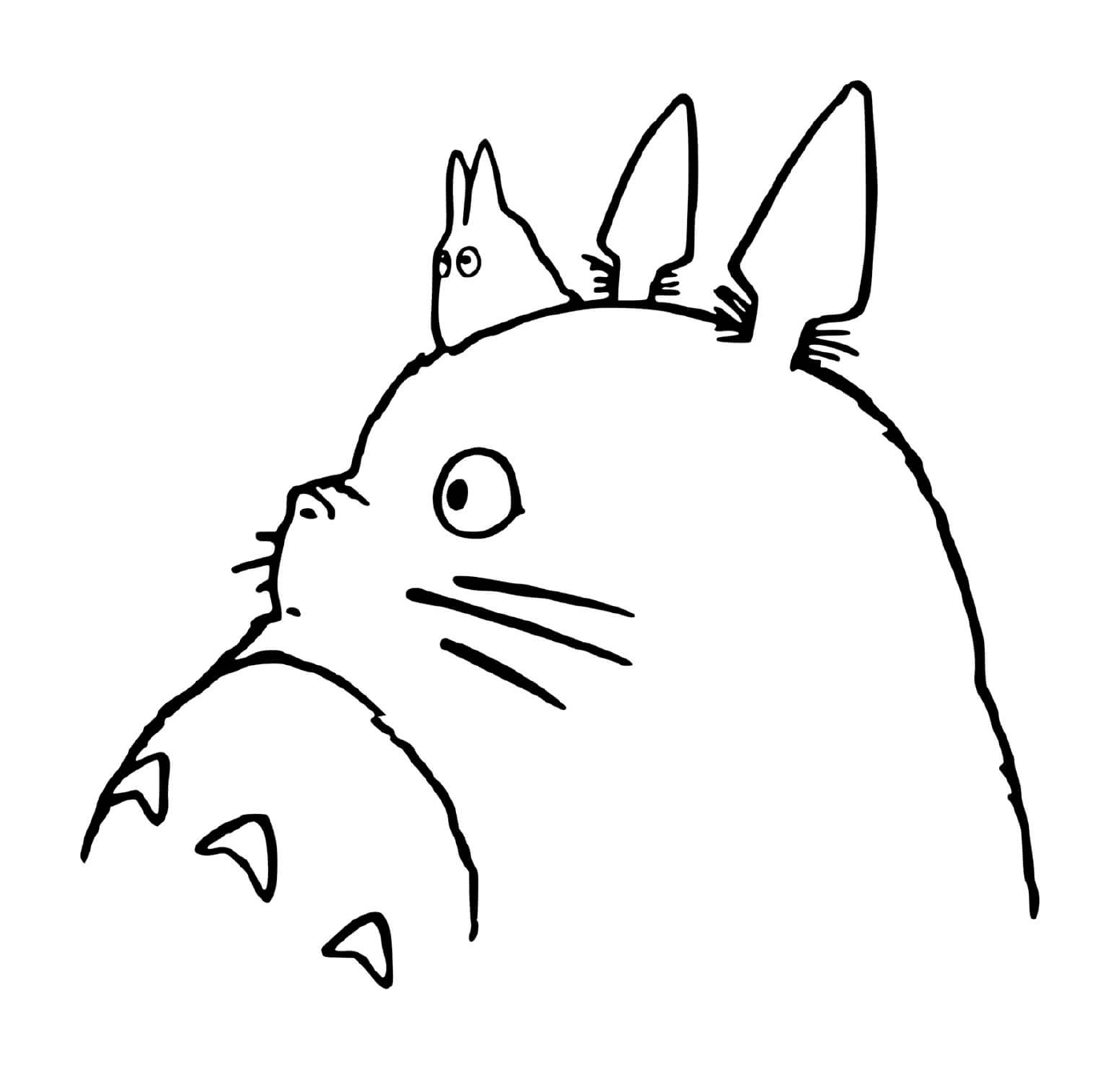   Totoro en noir et blanc 