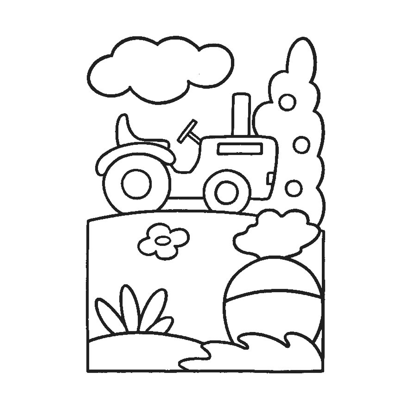   Tracteur avec fourche, polyvalence agricole 