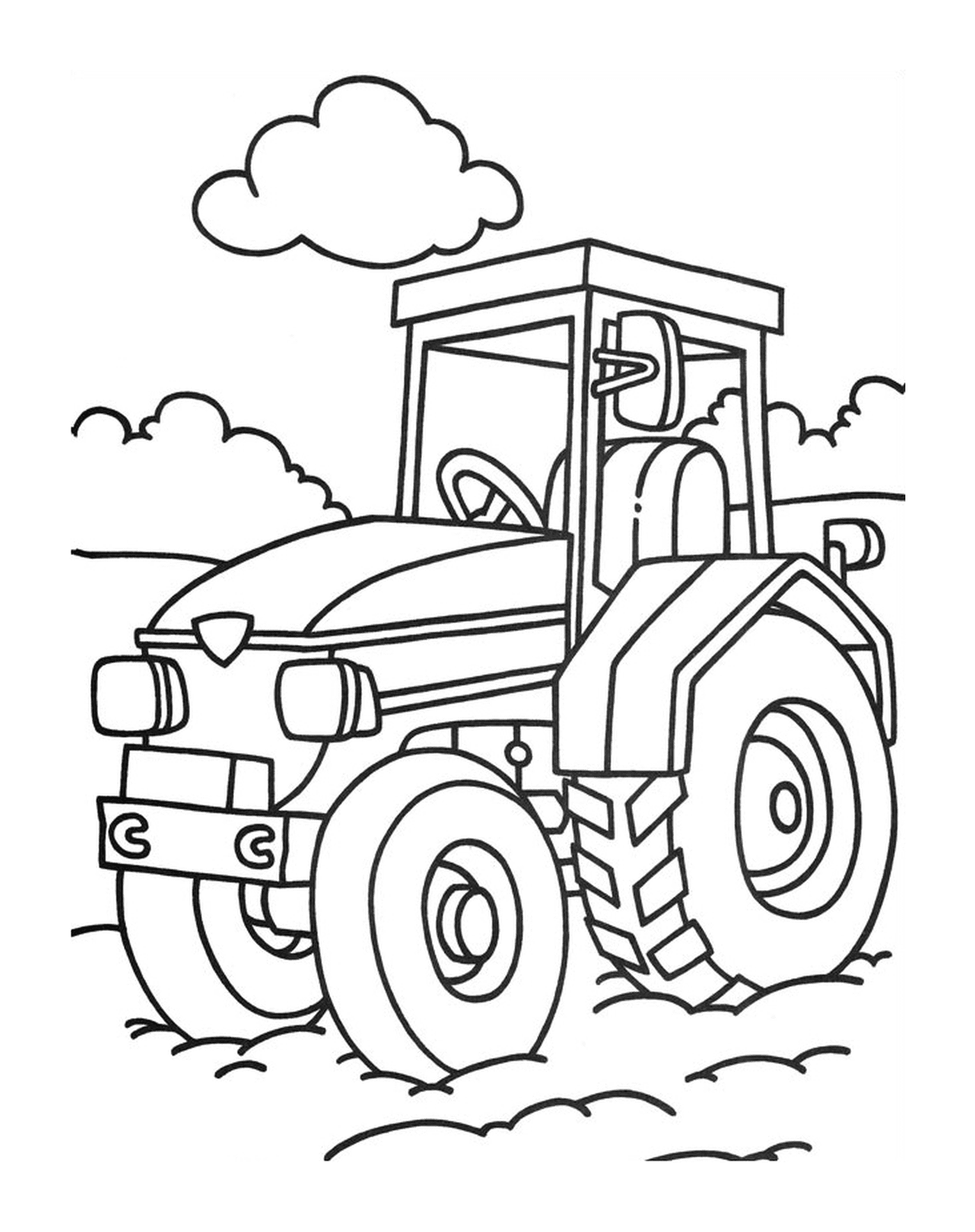   Tracteur classique, engin robuste 