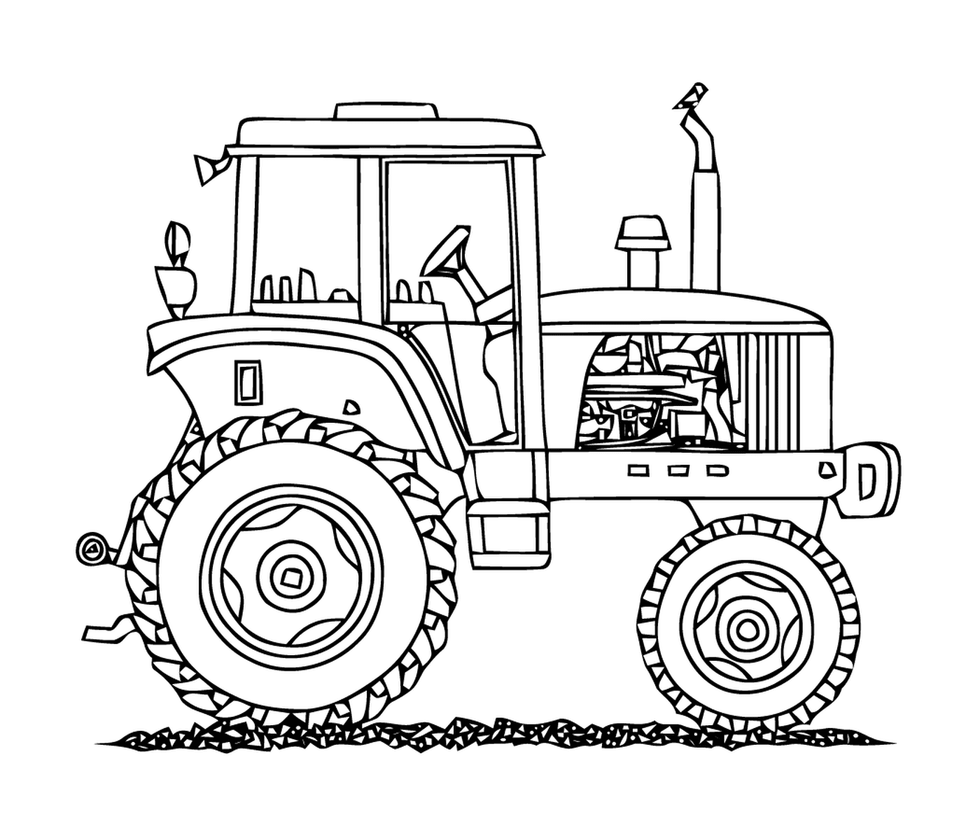   Tracteur vert classique 