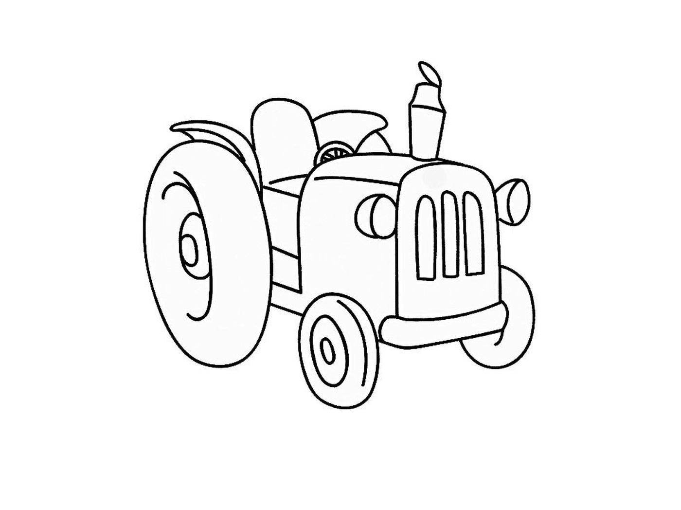   Vieux tracteur orange rétro 