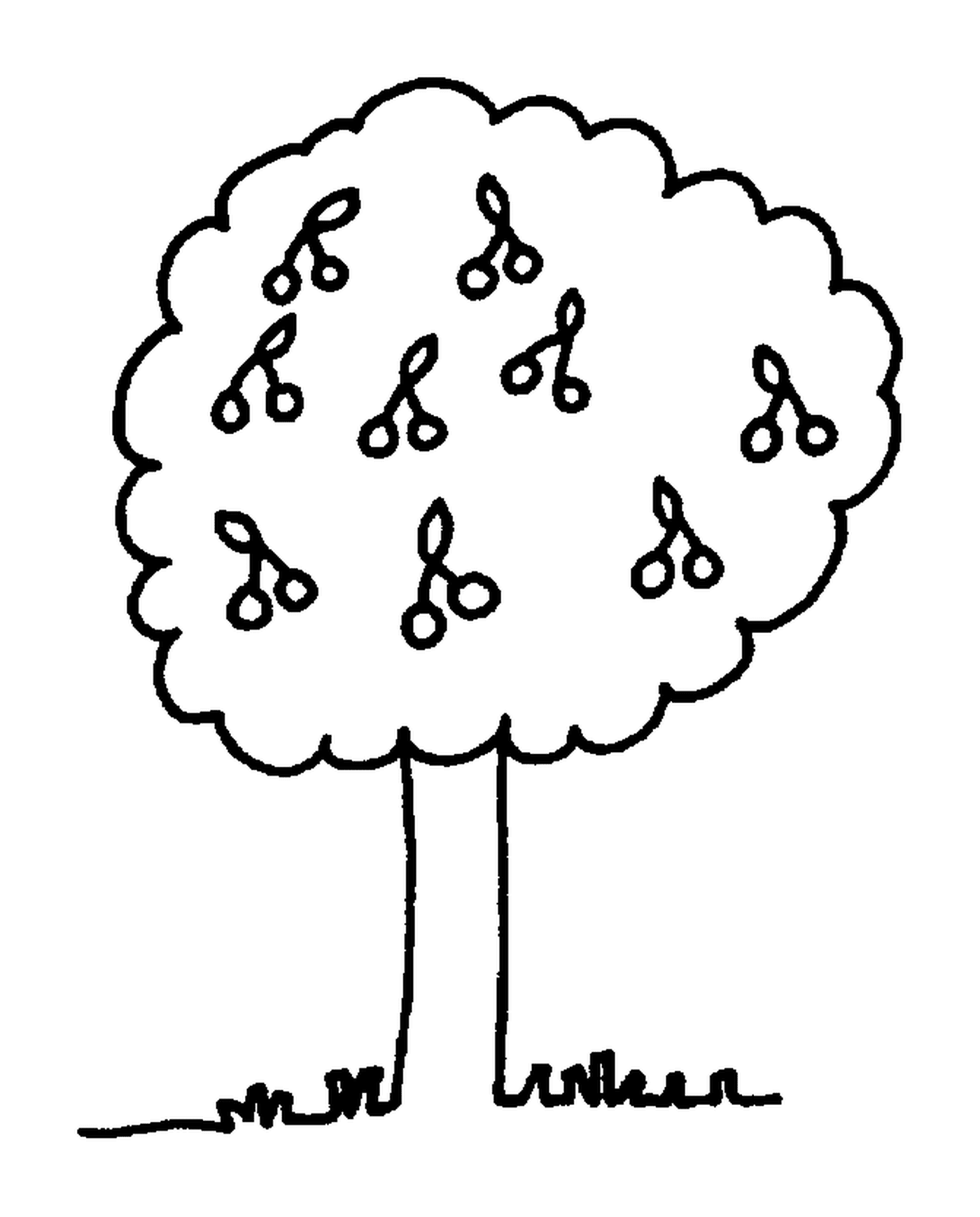   Un arbre avec des ciseaux 