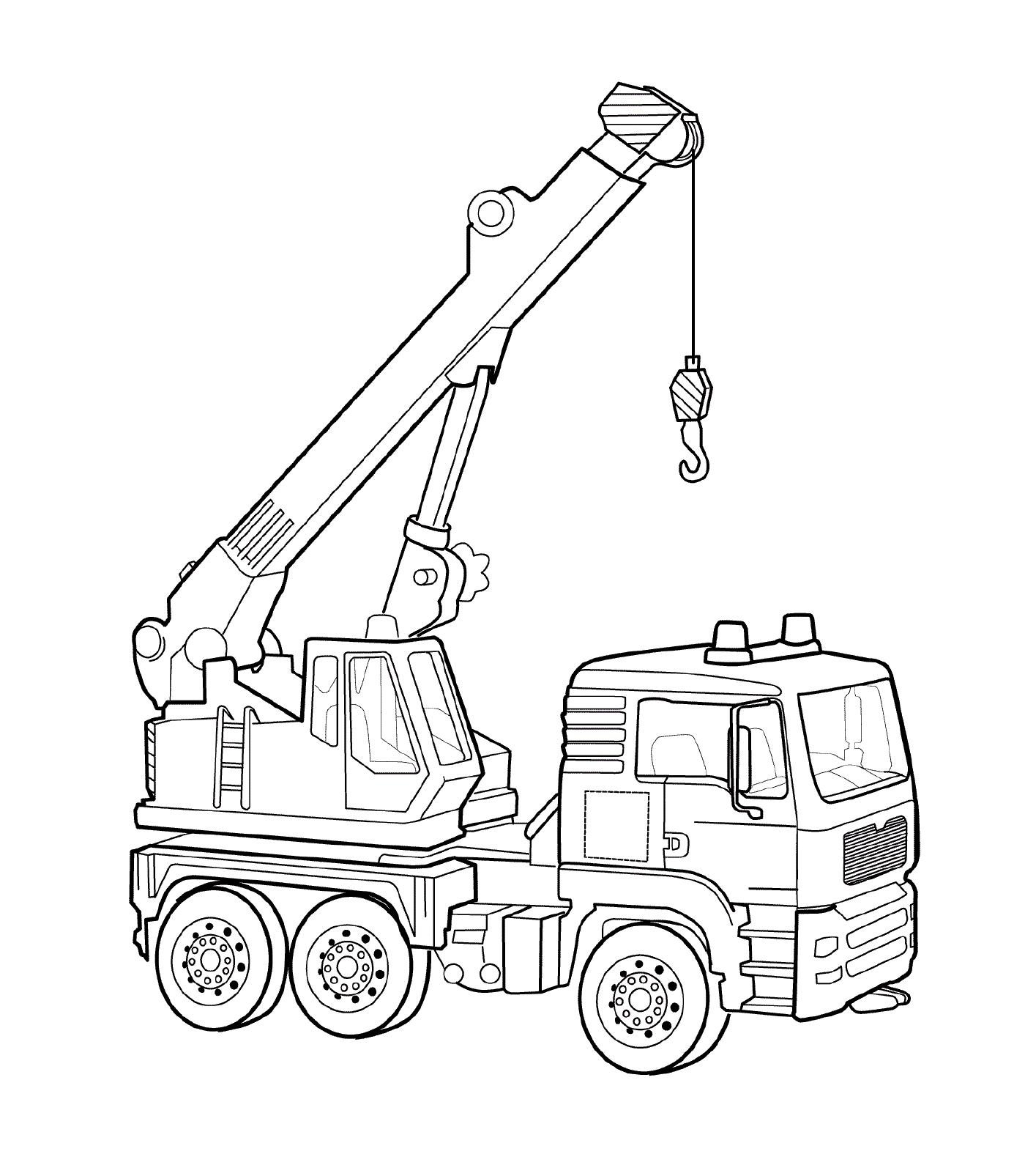   Camion grue de construction 