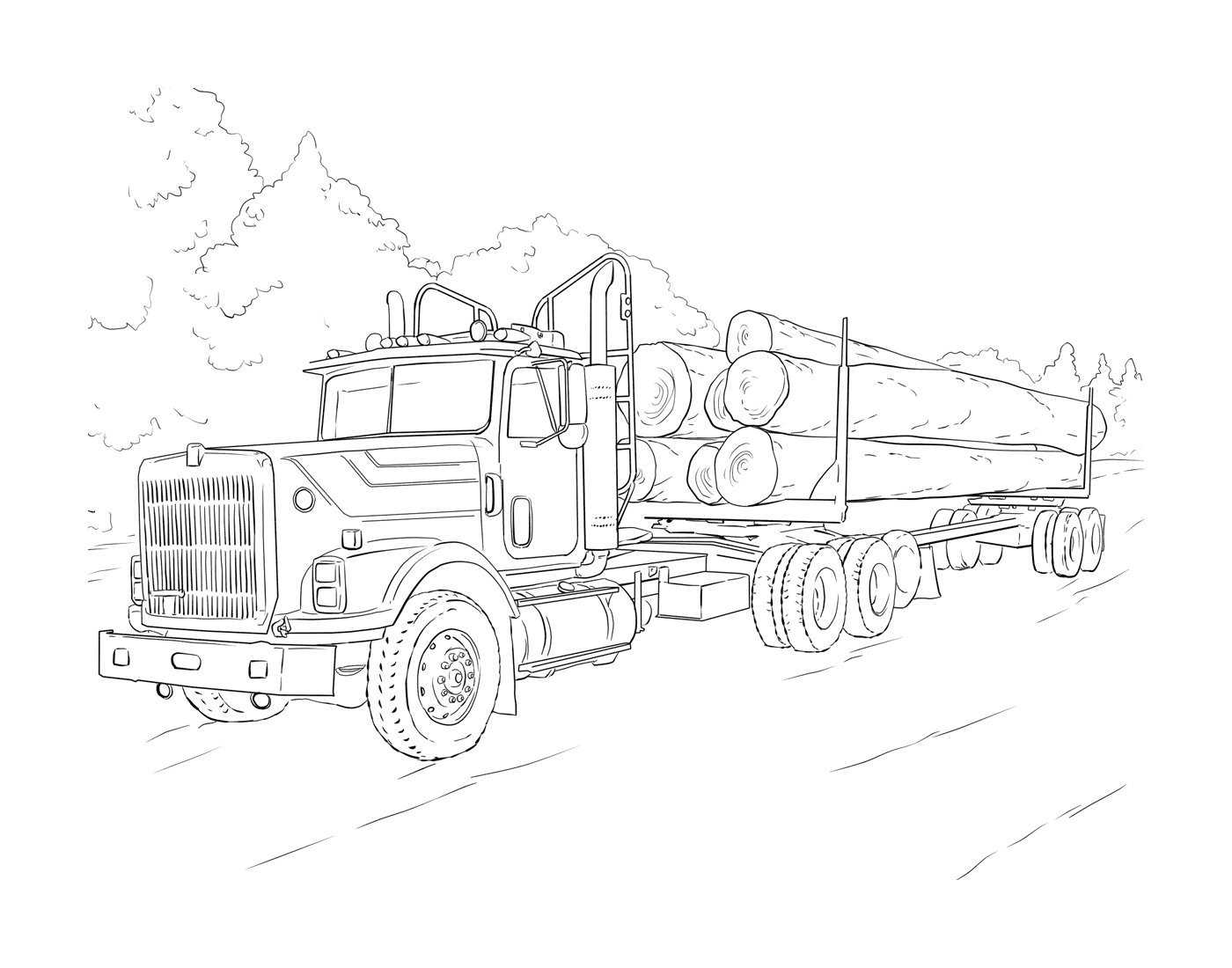   Camion de transport de rondins 