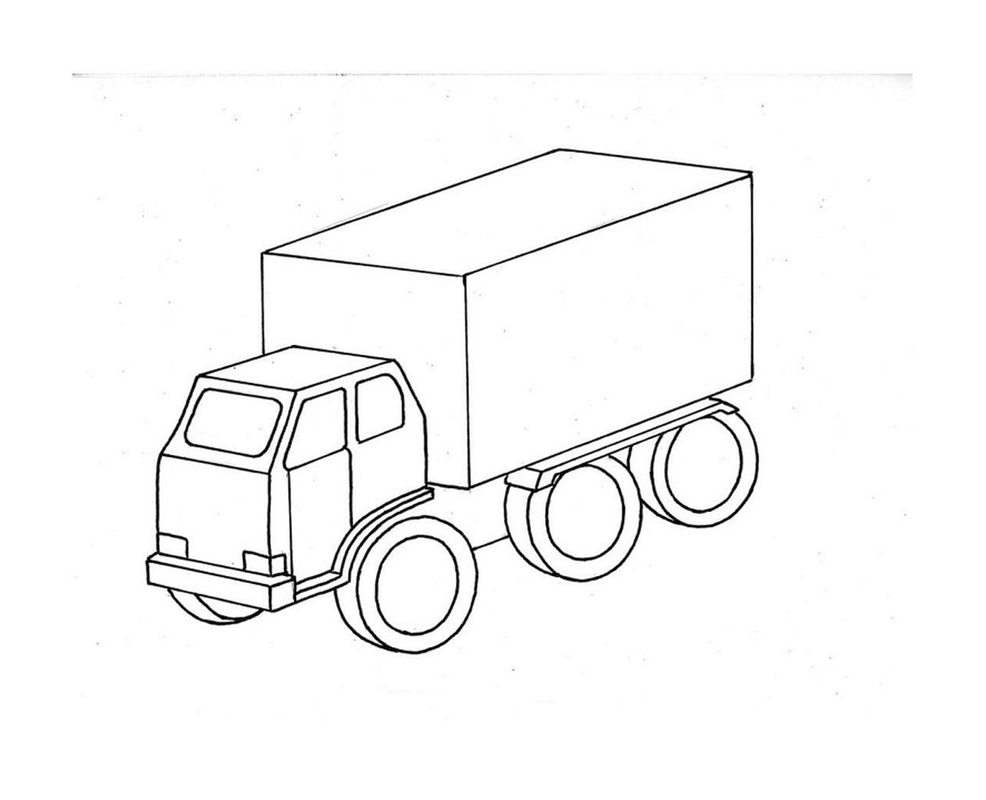   Un camion avec une boîte à l'arrière 
