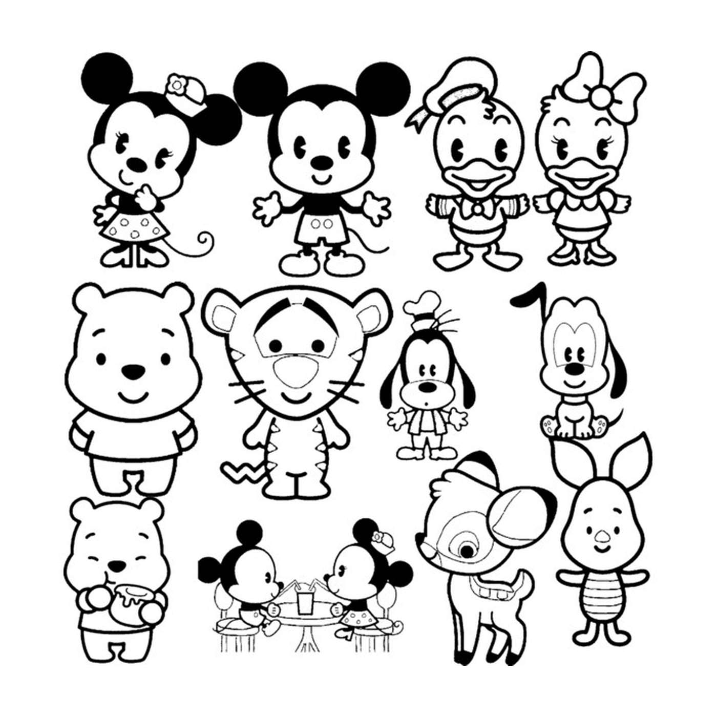   Mignons personnages Disney Cuties 