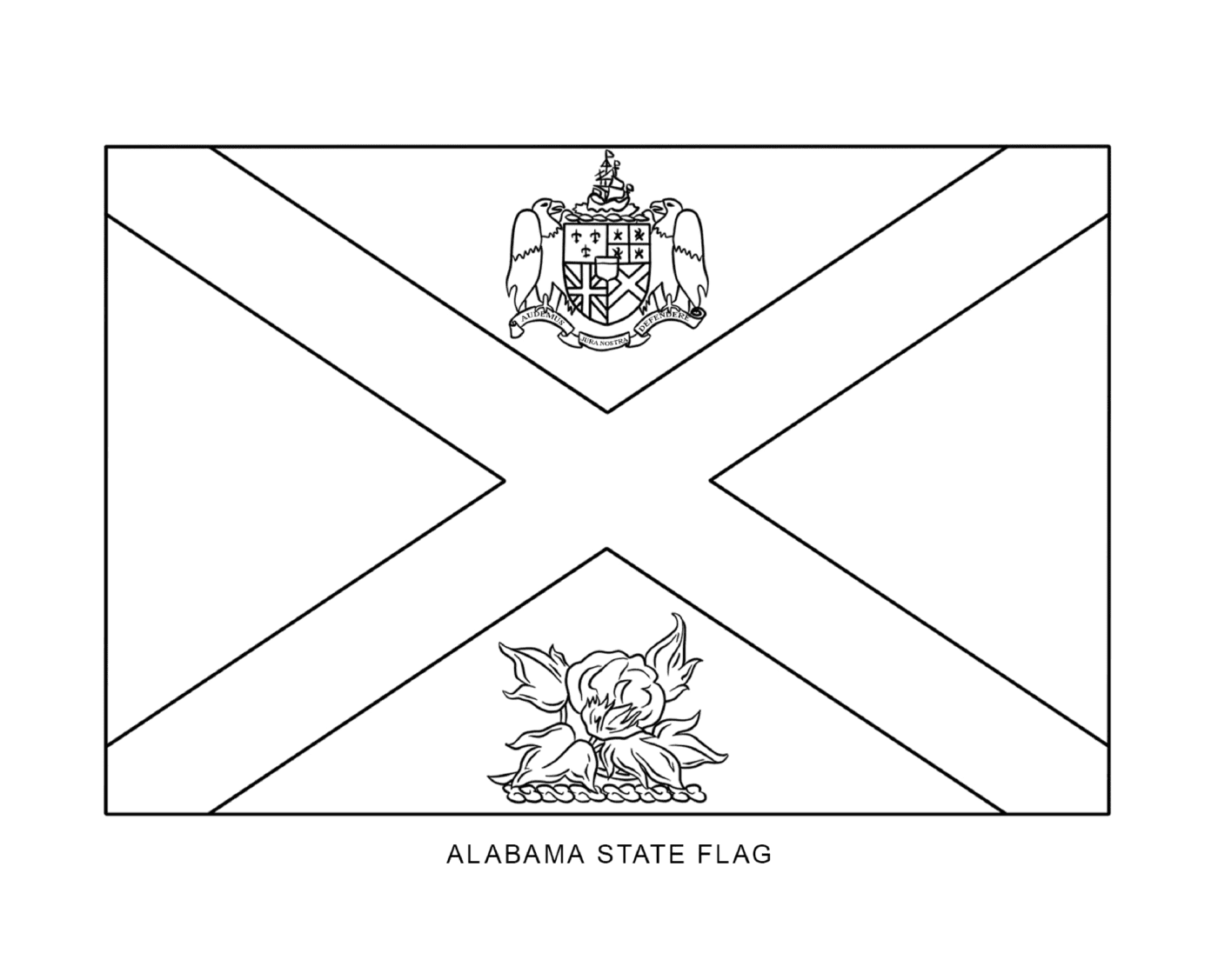   Drapeau de l'État de l'Alabama dessiné 