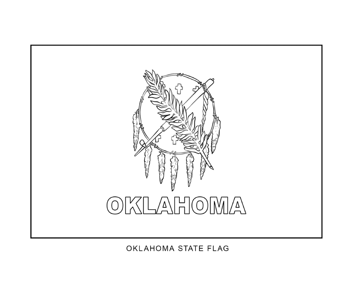   Drapeau de l'État de l'Oklahoma dessiné 