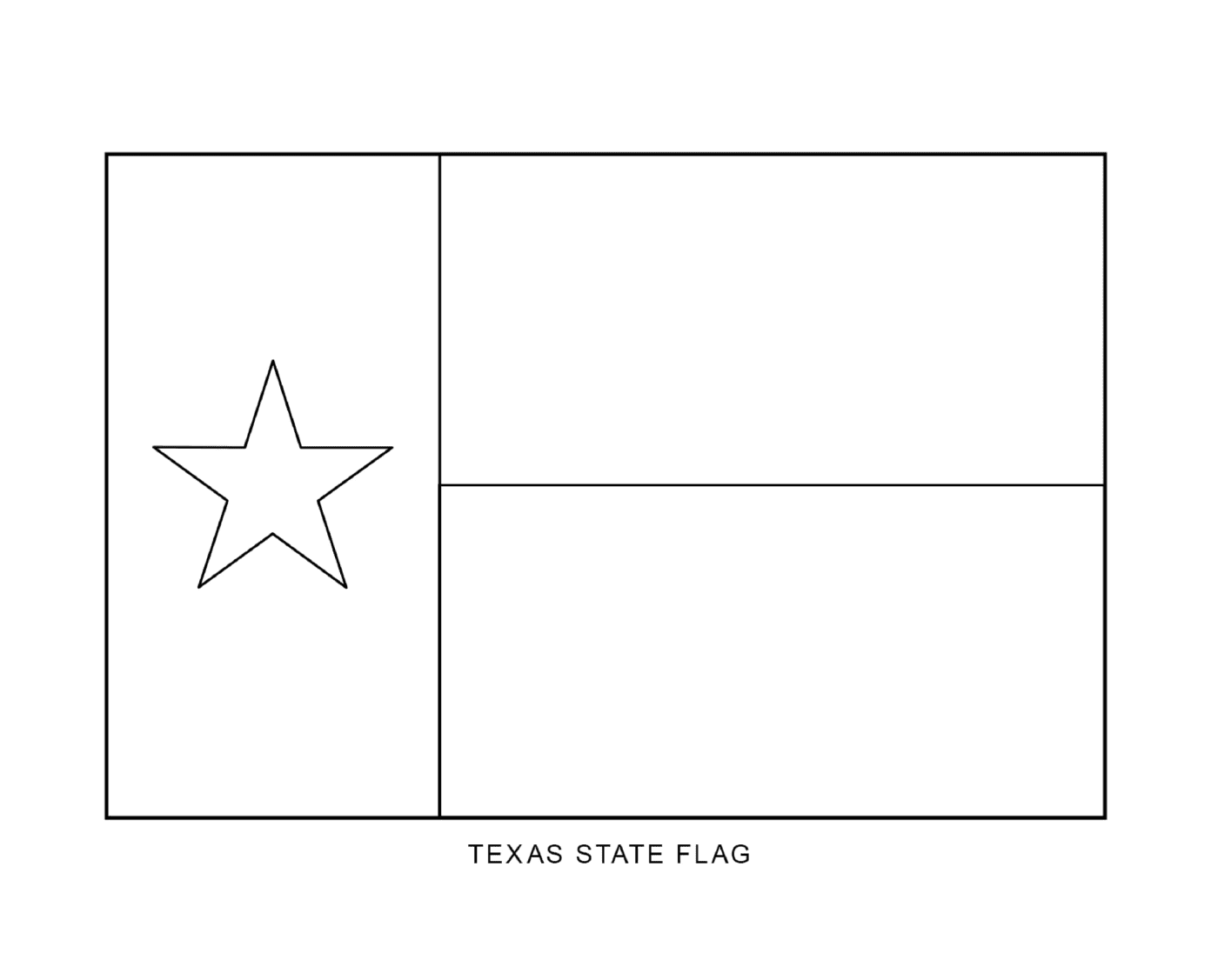   Drapeau de l'État du Texas en noir et blanc 