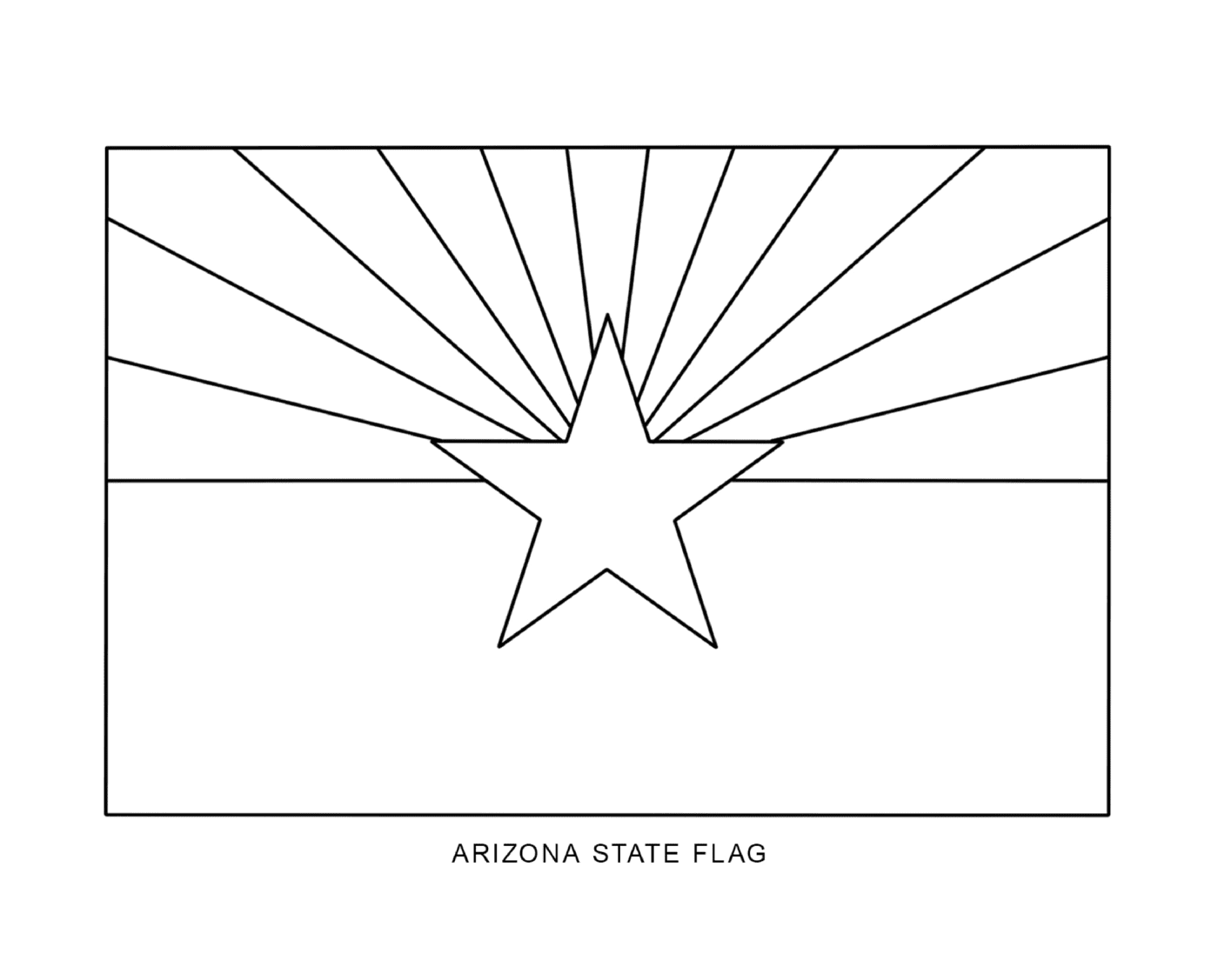   Drapeau de l'État de l'Arizona dessiné 