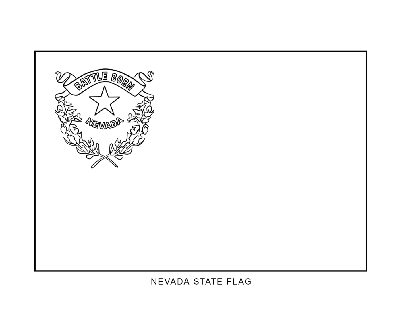   Drapeau de l'État du Nevada dessiné 