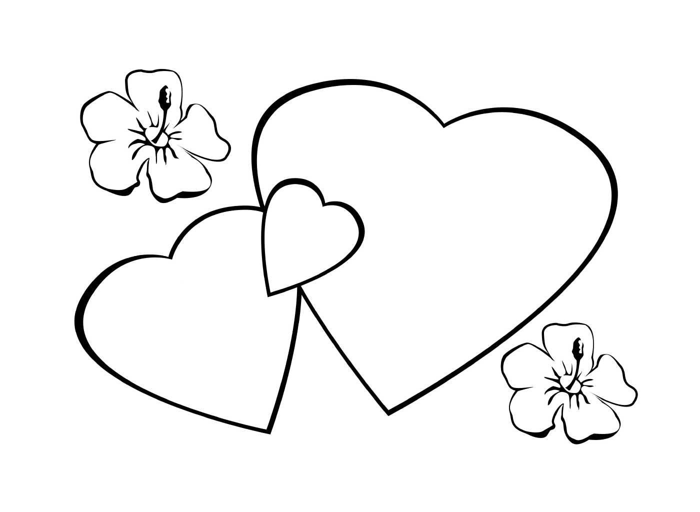   Cœurs, fleurs de Saint-Valentin 