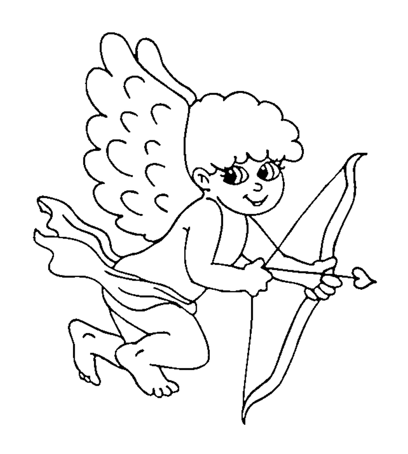  Un ange tenant un arc et une flèche 