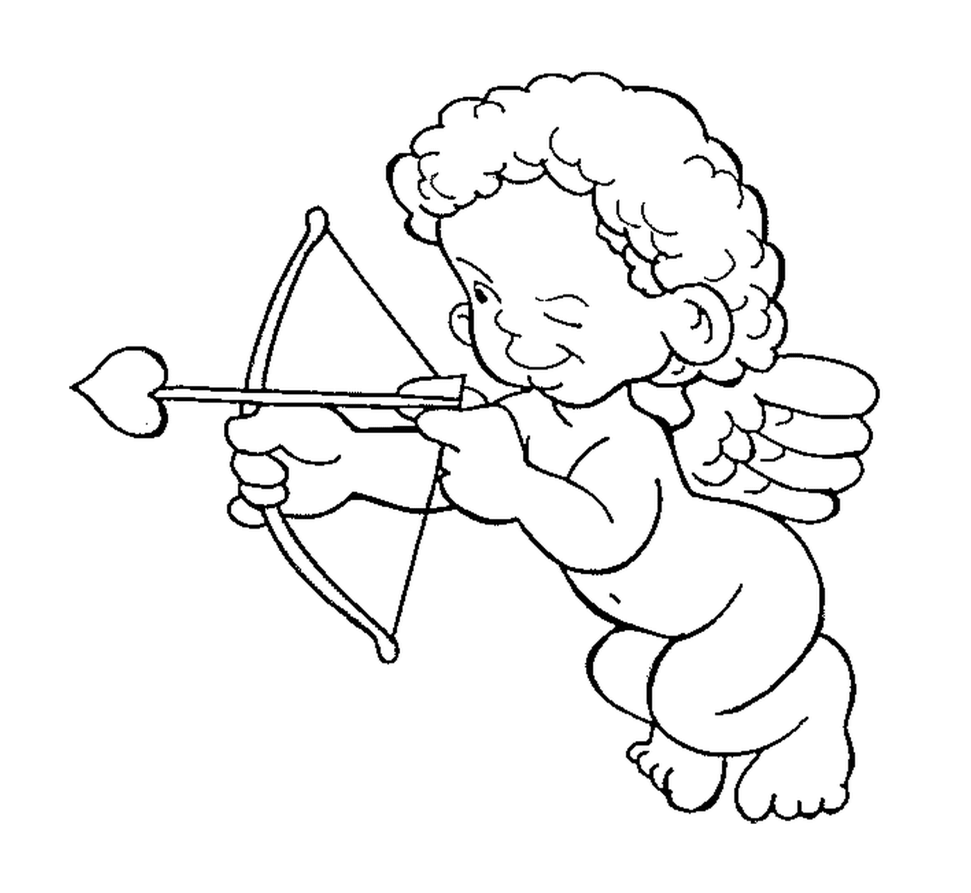   Cupidon tirant une flèche 