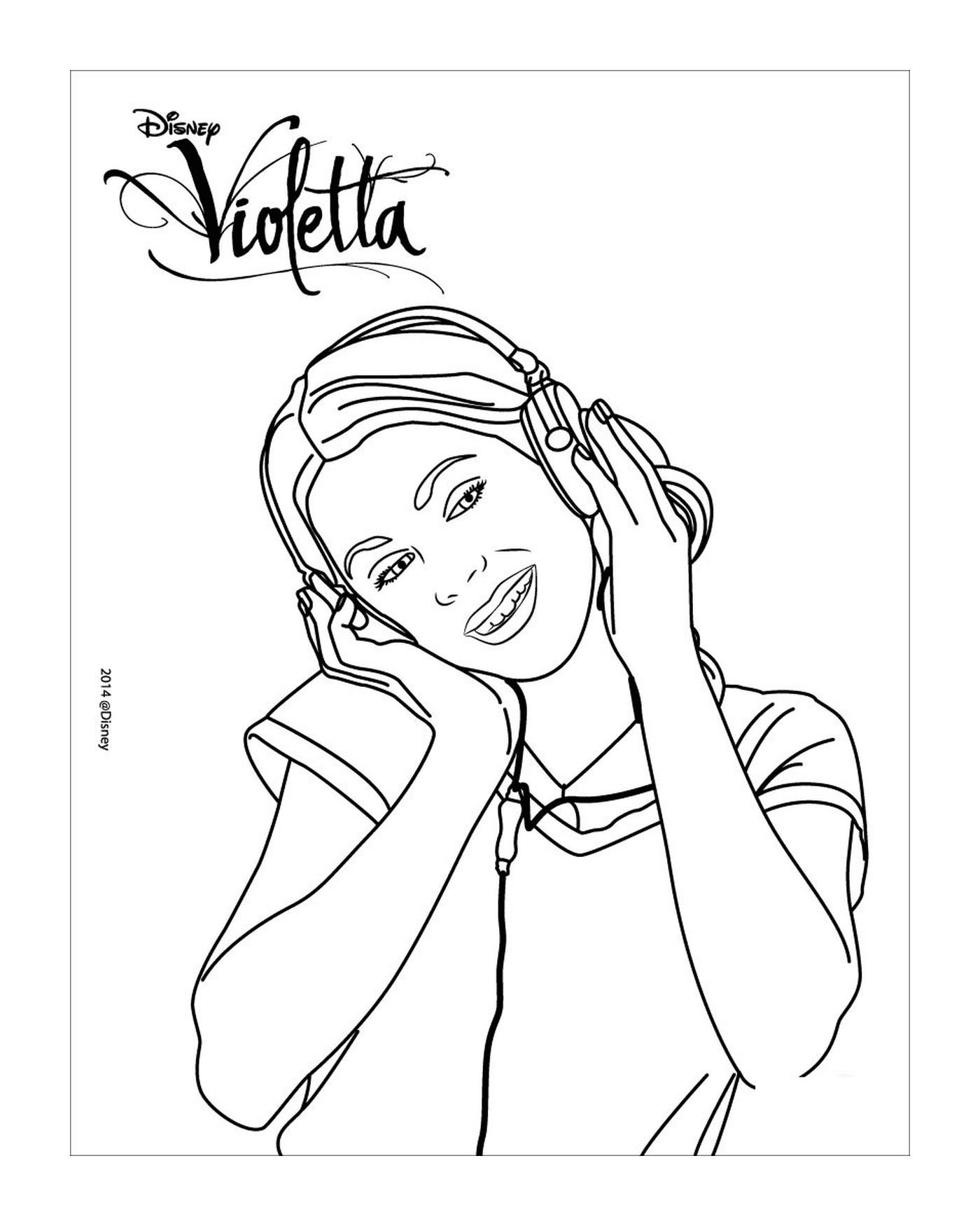   Violetta écoute musique 