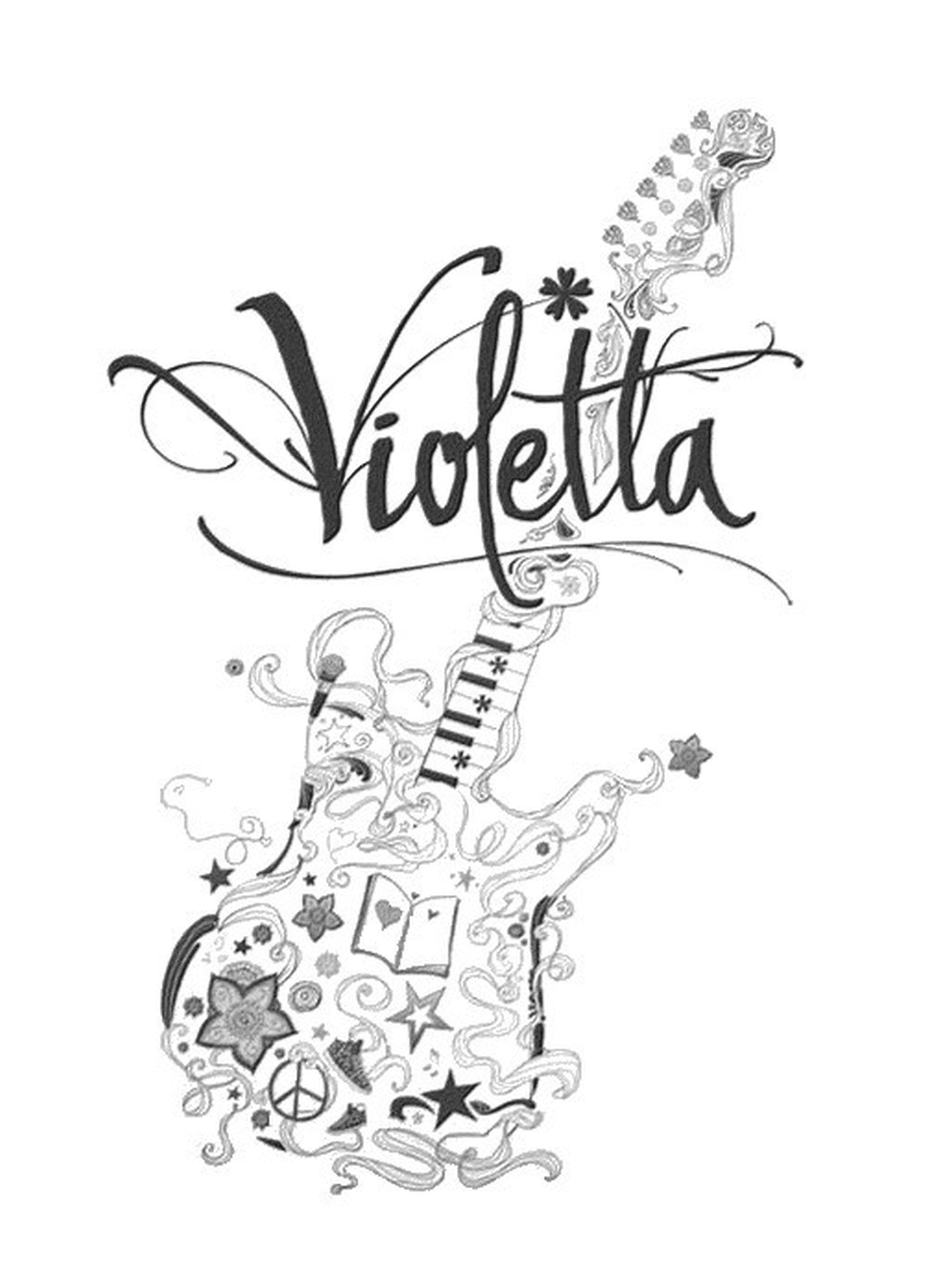  Guitare Violetta, nom Violetta 