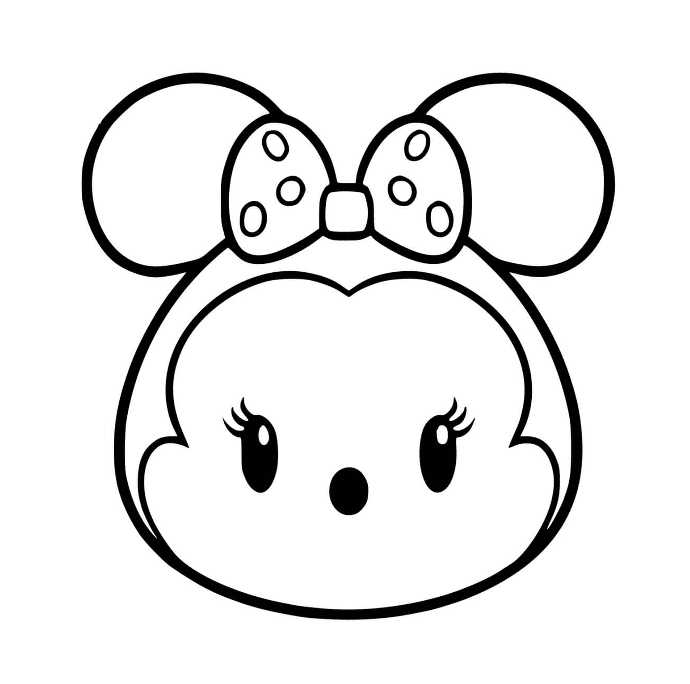   Tête kawaii de Minnie Mouse 