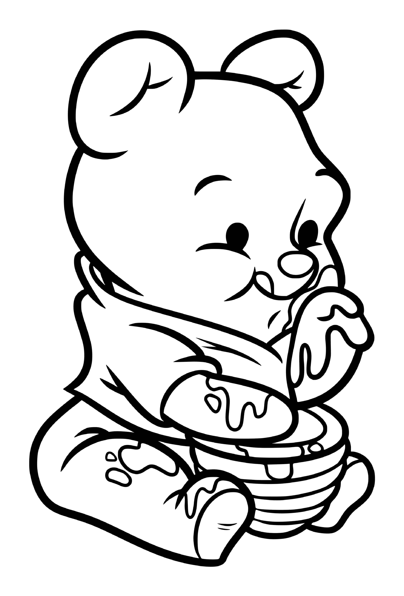   Bébé Winnie l'Ourson adore le miel 