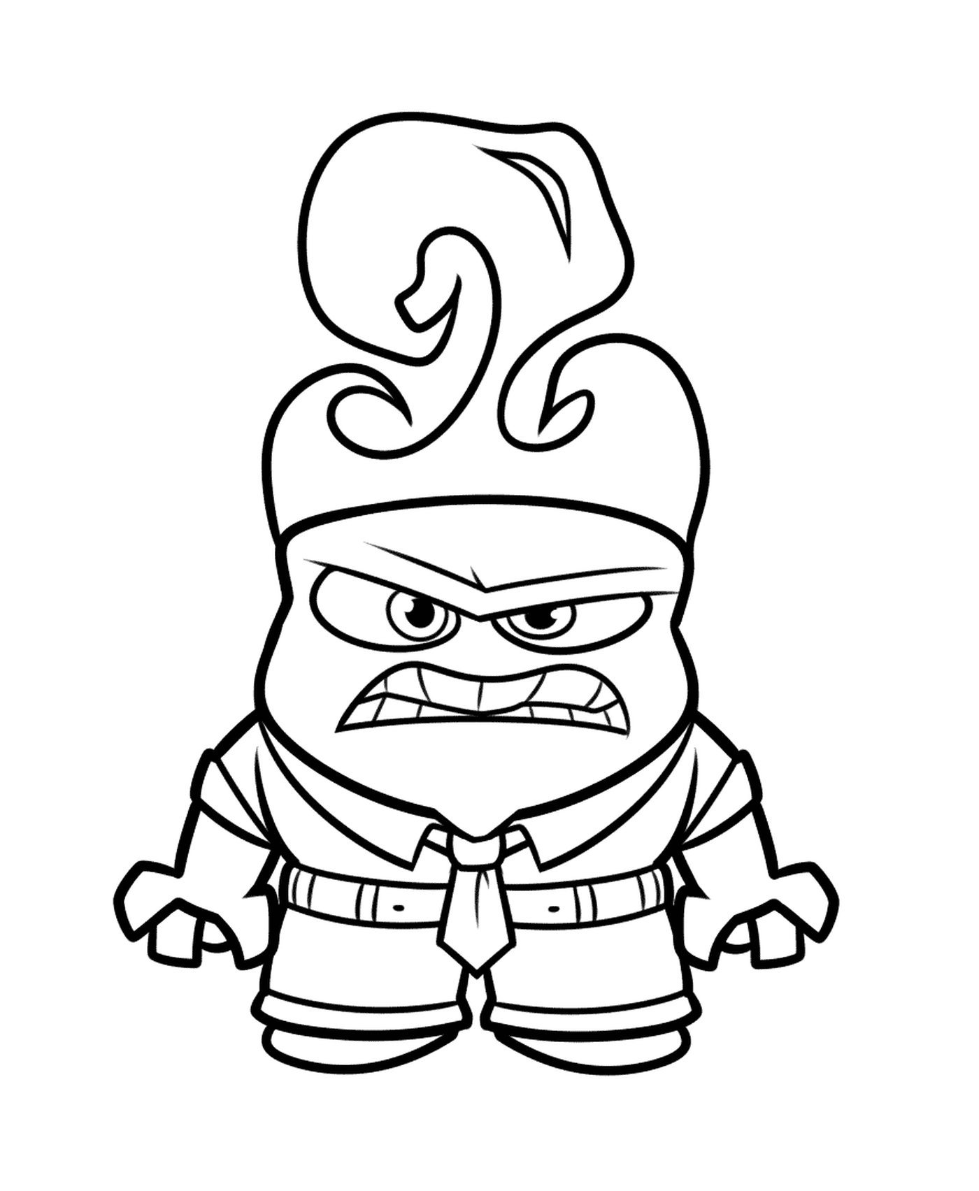   Un personnage de dessin animé en colère 