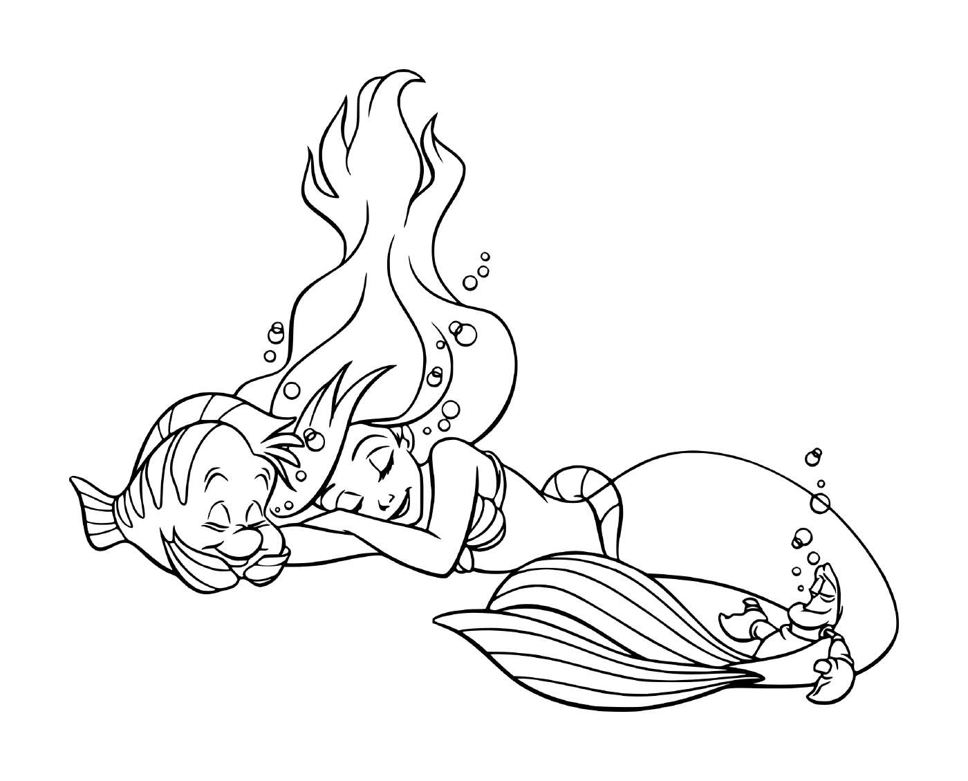   Ariel de La Petite Sirène endormie 