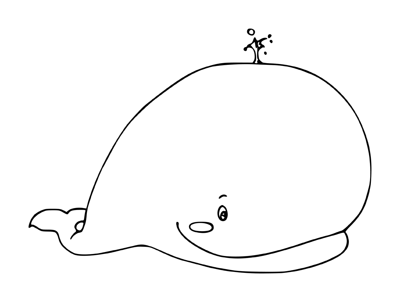   une baleine avec un bâton sur sa tête 